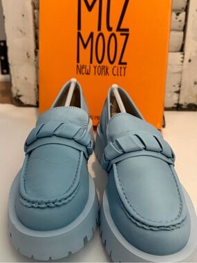 NIB MIZ MOOZ Vicky loafer powder blue lug sole size 39